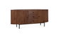 GINER Y COLOMER Buffet de 2 portes et 3 tiroirs en bois de palissandre et métal, Noyer